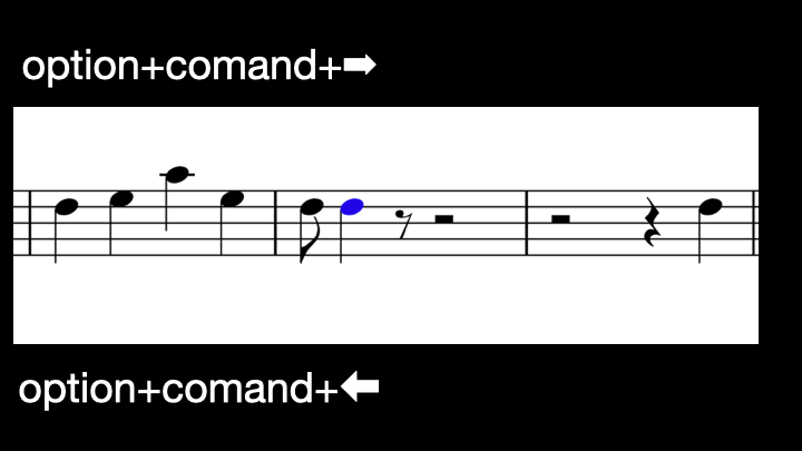 Sibelius Move Note Horizontal