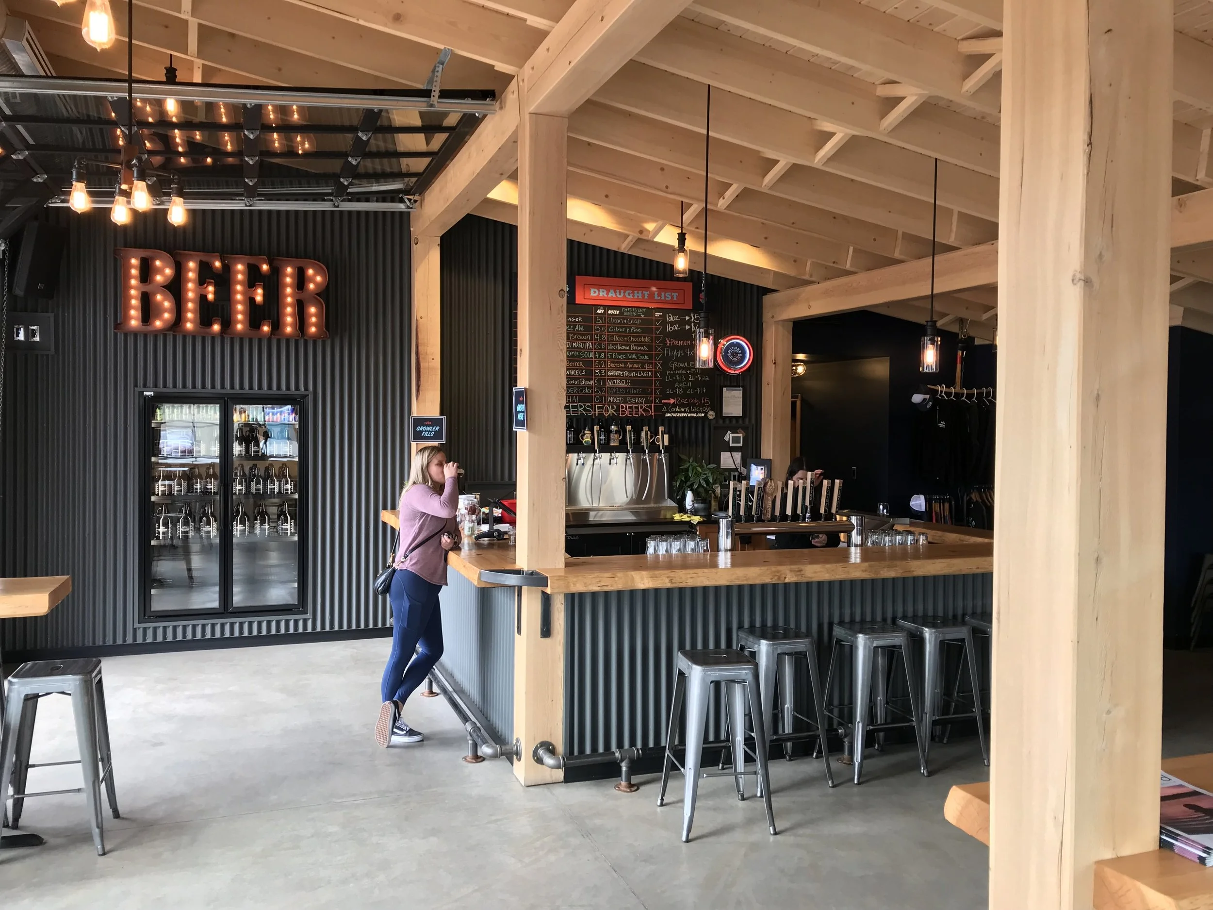 Great tasting room at Smithers Brewing Company