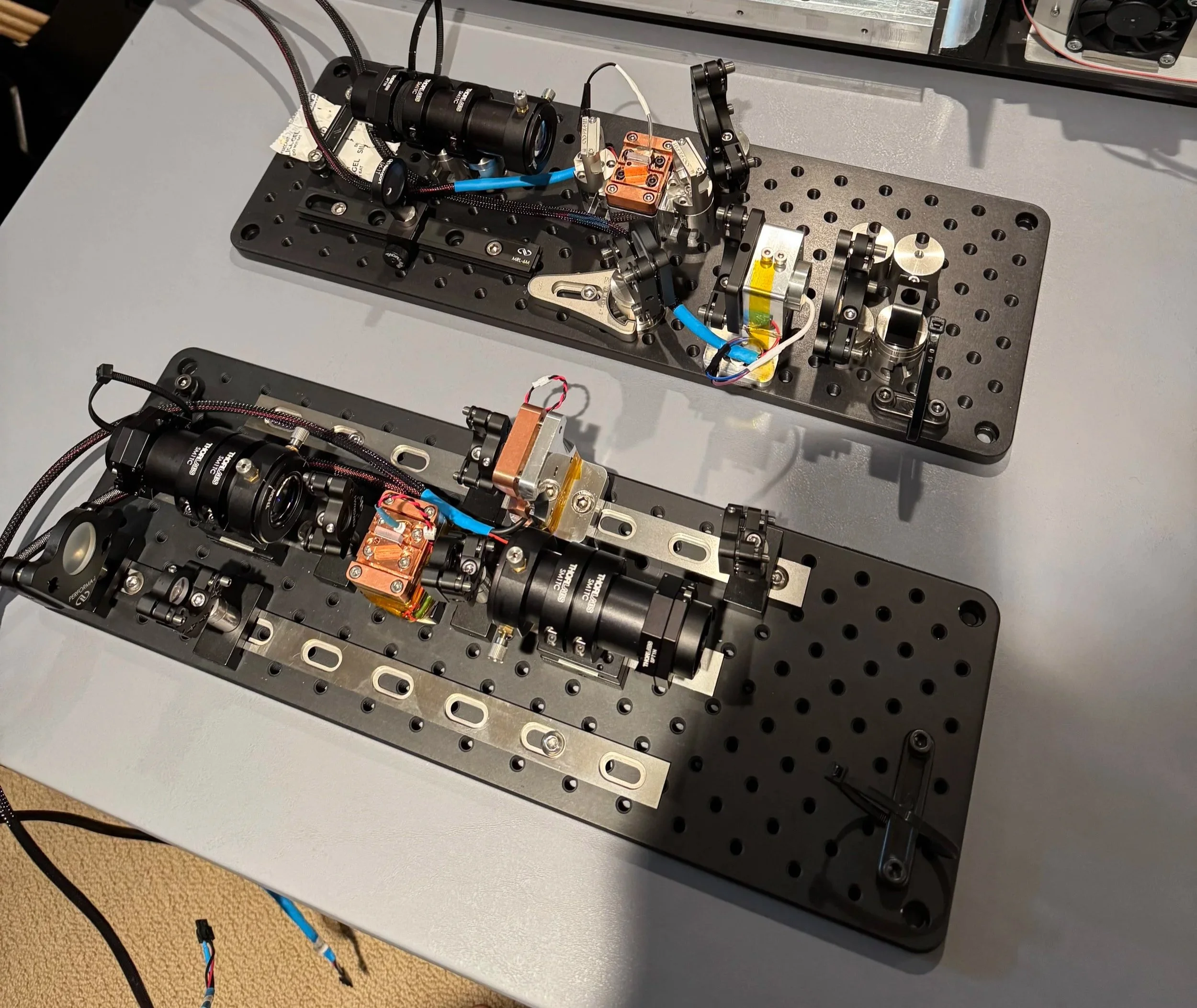 An image of two laser designs