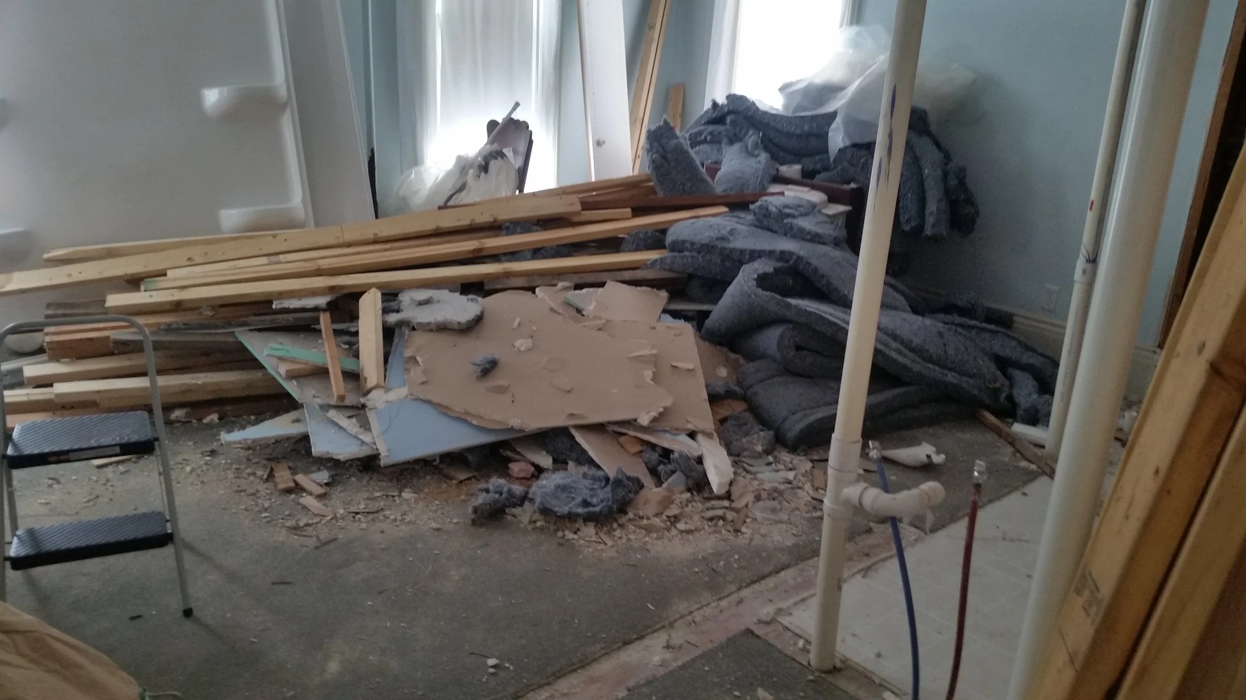 This was the second huge pile of rubble taken out of the library. 