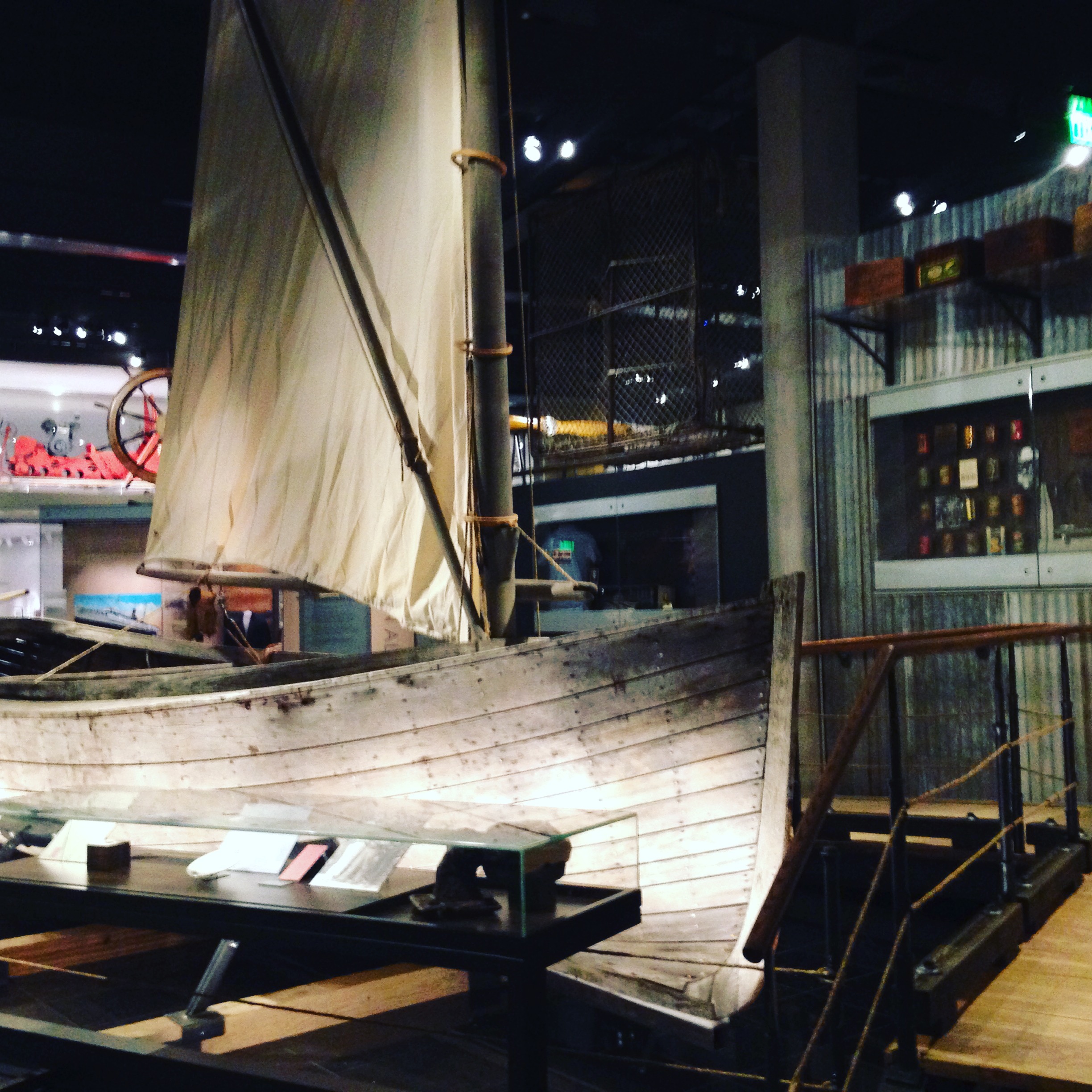 The Koggiung/ Graveyard double-ender on exhibit within the new Father Andrew P. Kashevaroff State Library, Archive, and Museum in Juneau, curated by your's truly. 