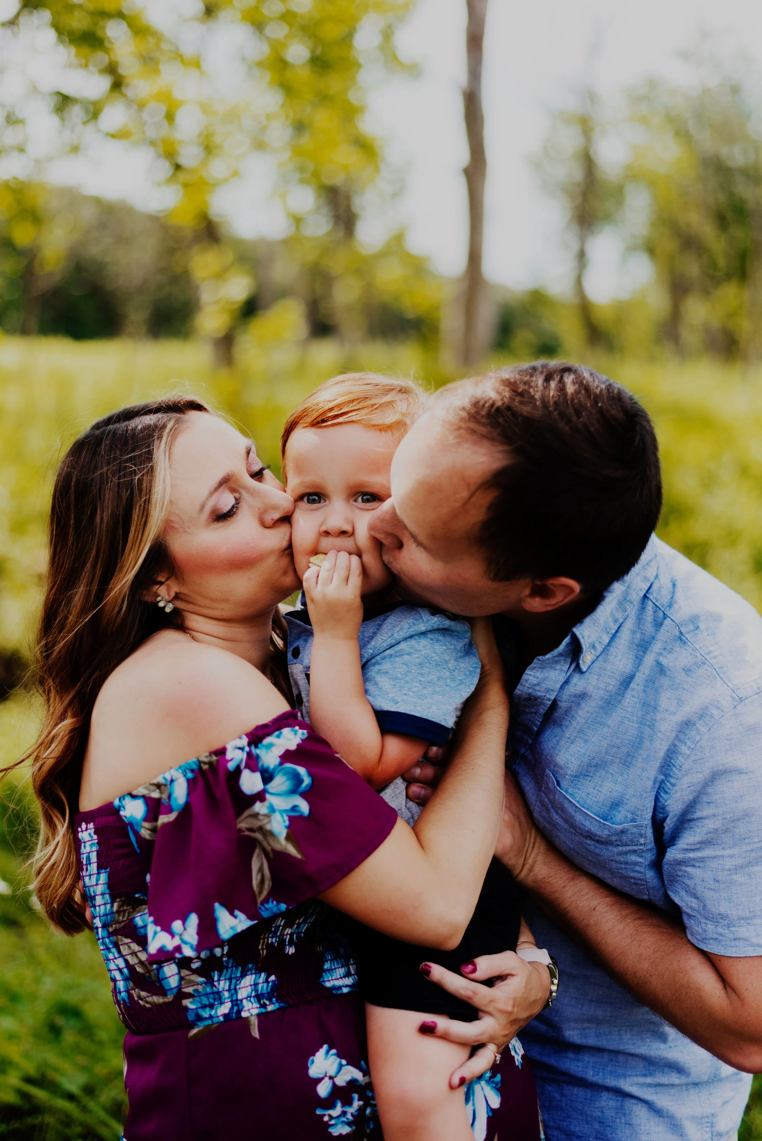 Danielle, Alex, and Noah Family and Maternity Session Catalina Grove Family Picnic Area Orland Park