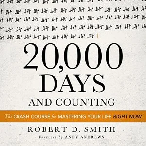 20,000 days and counting - robert d. smith Most people sleepwalk through day-to-day life, passively letting time slip away living a life of "if only." don't let that be you! learn how to live every moment of our 20,000 days with intentionality. By the way, the audio version of this book is especially fun. robert d. smith is a man with contagious energy. I heard him on a podcast and immediately had to get this book. he will inspire you to live the life you want, rather then ending up with a life of regrets.