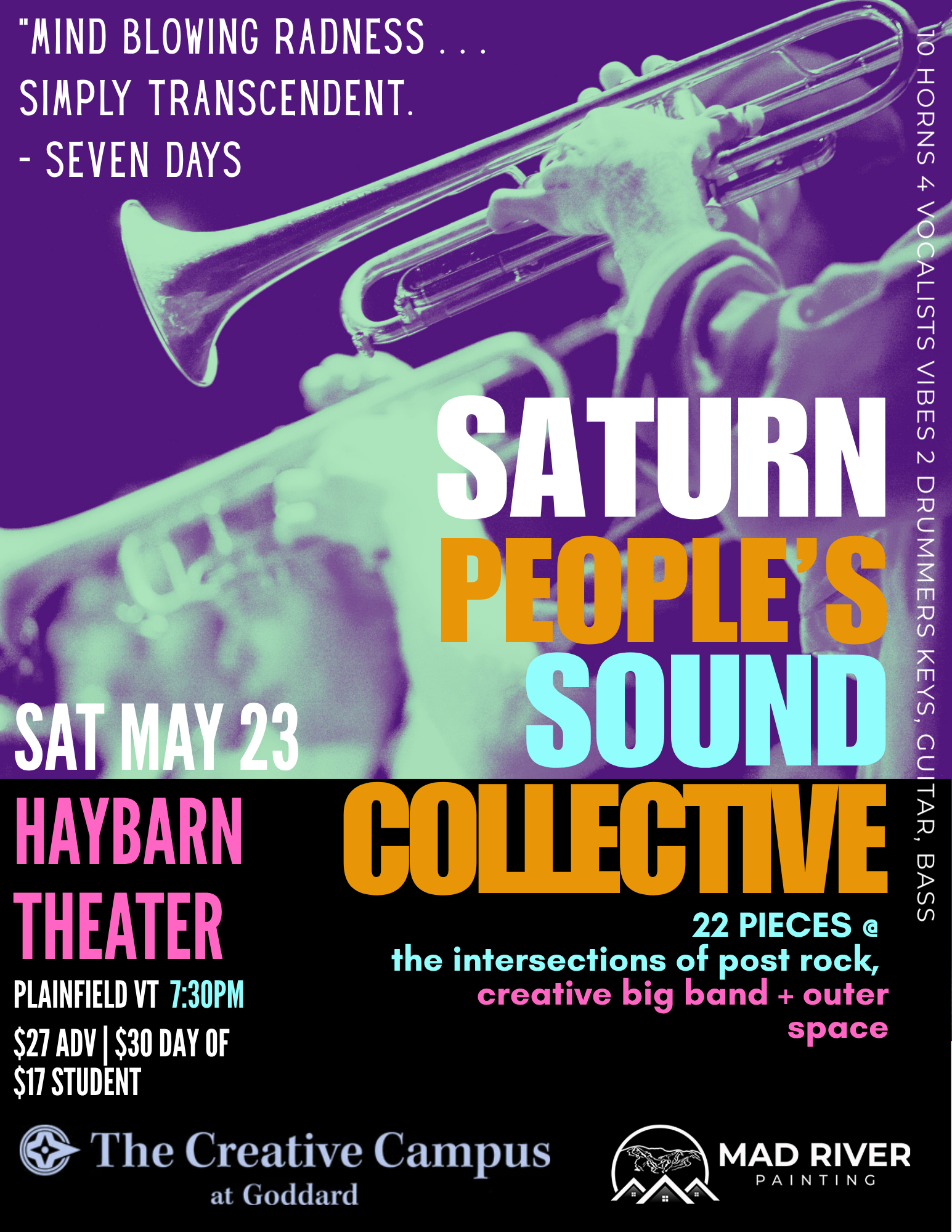 Saturn People @ Haybarn Theatre // Creative Campus at Goddard
