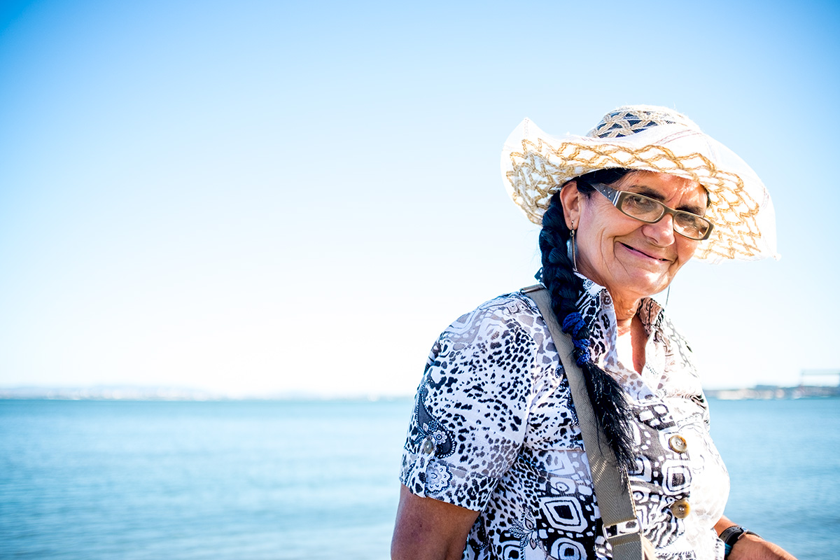 Portrait of a nice lady in Lisbon, Portugal