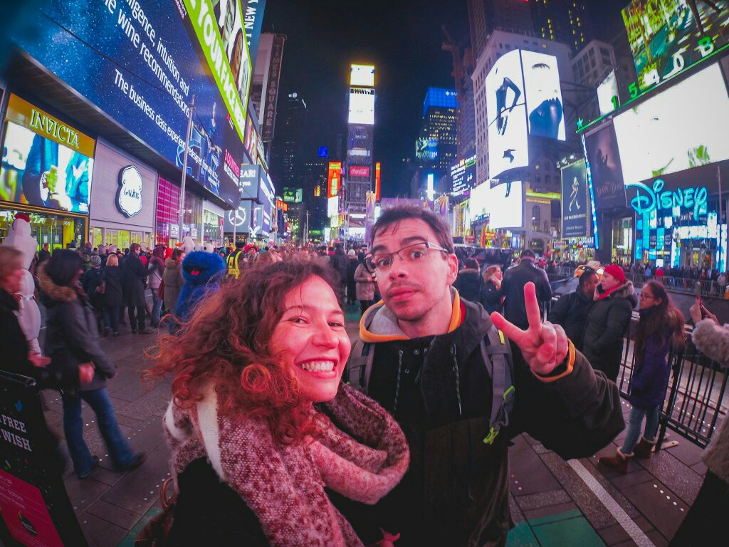 Selfie time in Times Square
