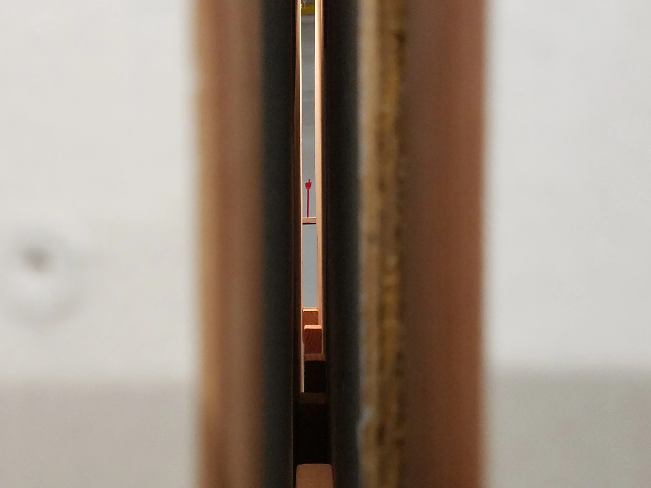 Parallax 6 2×4s, plywood, paint, found objects 2017 96" × 96" × 96" Derek Frankhouser