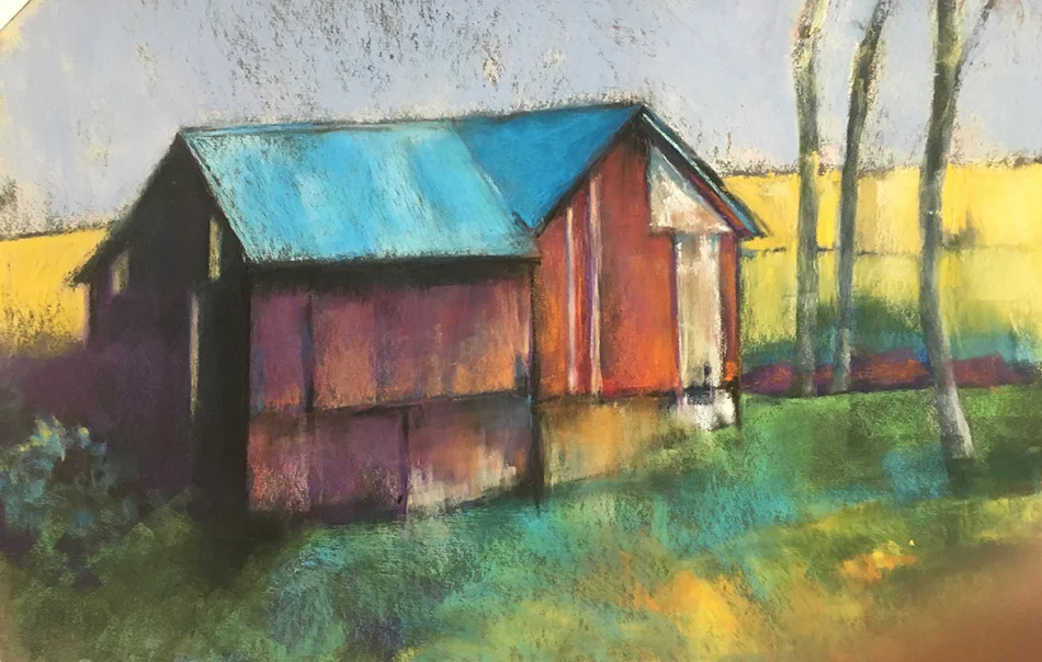 Drive by Barn_pastel.jpg