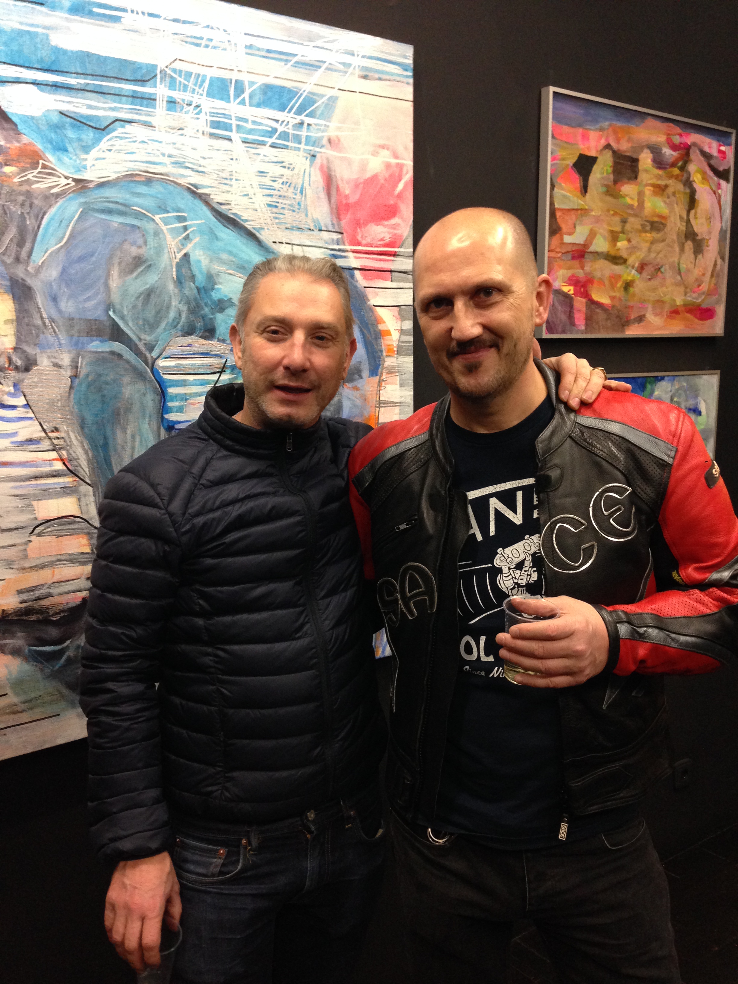 With David Mistre at the opening of his show at the gallery À Rebours Mistre-Favardin. Paris December 2014.