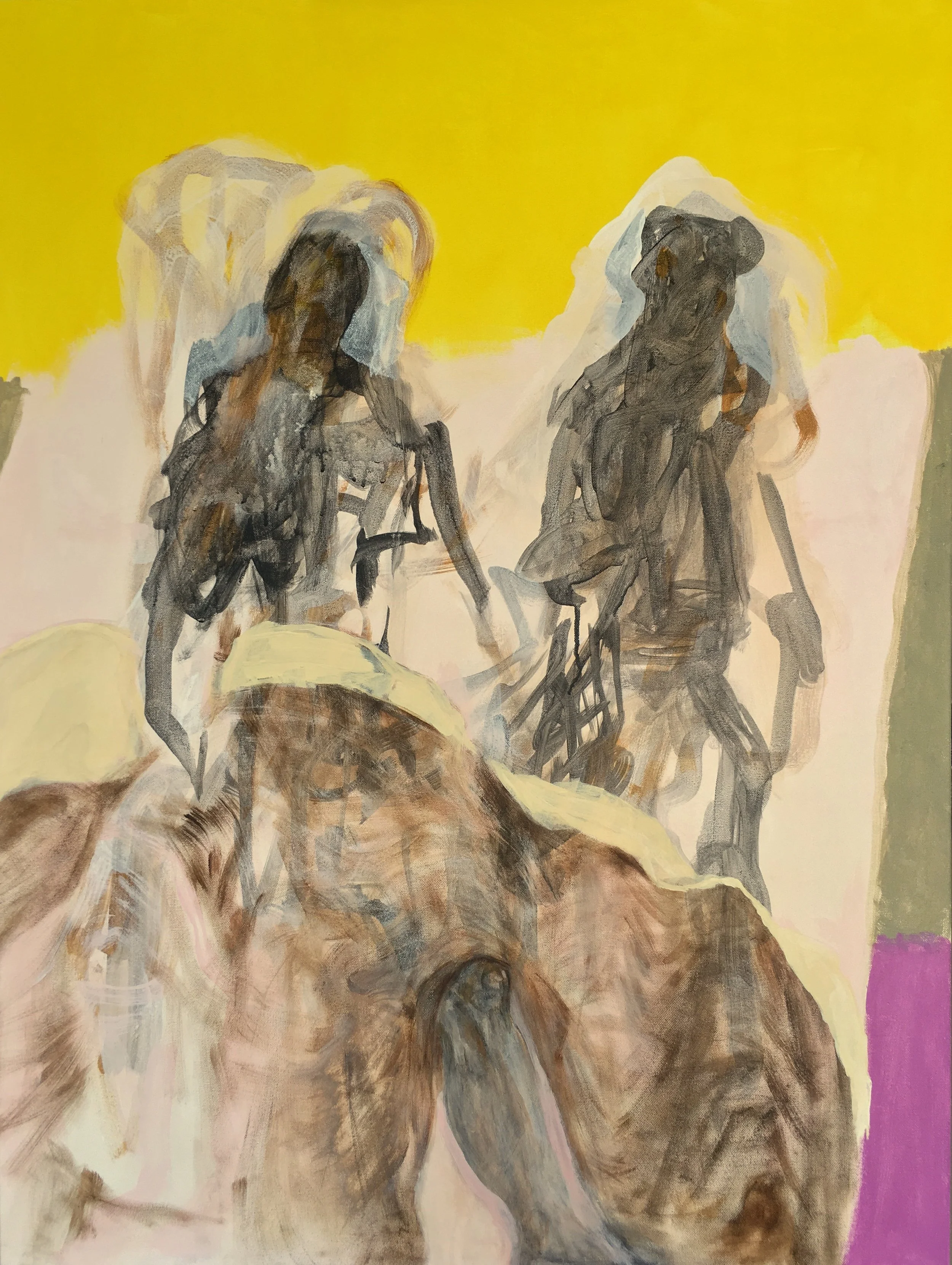 sleeping couple in a yellow room