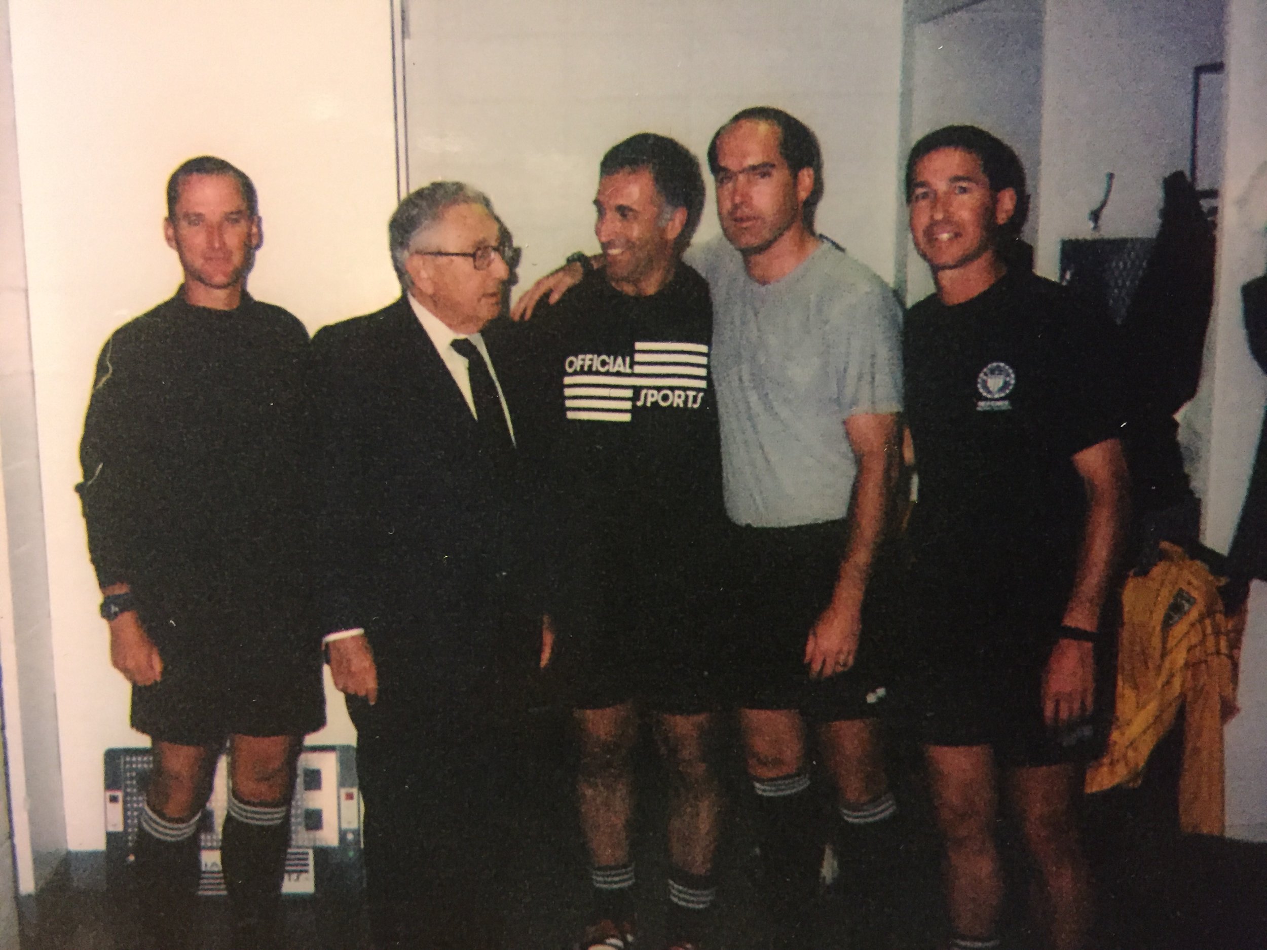 In recognition of Kevin Stott refereeing his 300th MLS regular season match last week we dug deep into the photo vault to find this shot. There is over 1,000 MLS regular season games in this pic. Fun Fact: Henry Kissinger never refereed in MLS.