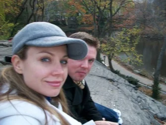 Enjoying the Central Park with my younger brother, Scott. This is my favorite spot in New York City.