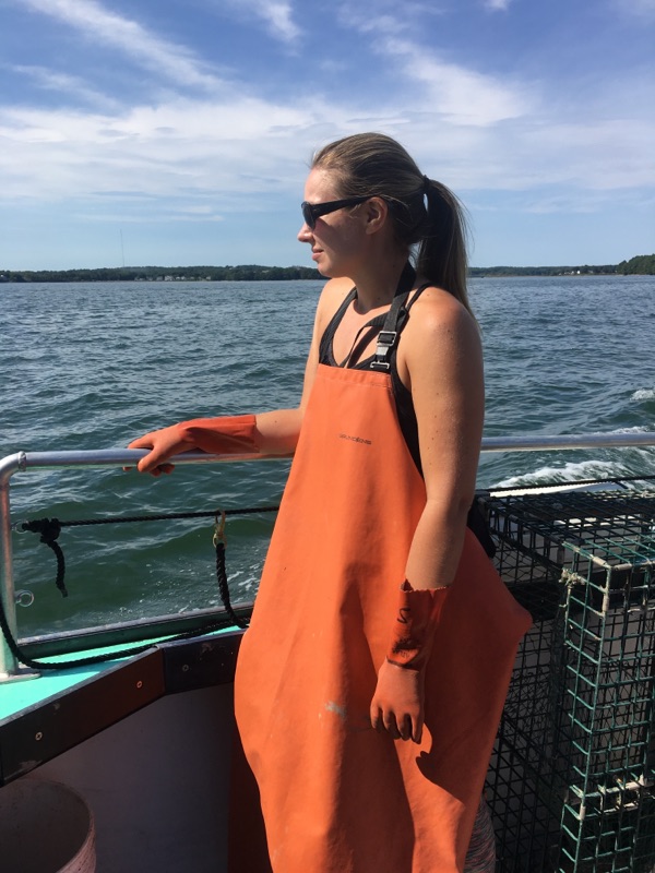 Lobster trapping off the coast of Maine