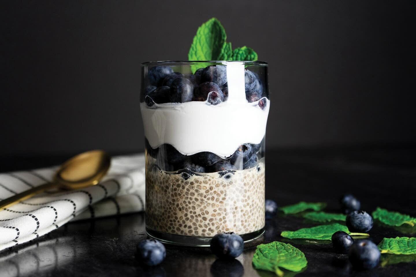 Tomorrow is #ChiaDay so sharing one of my favorite recipes to use chia seeds in! A blueberry mint chia parfait! 

Chia seeds are excellent when trying to create a healthy dessert or breakfast because they are fiber-rich and nutritious, and thicken a 