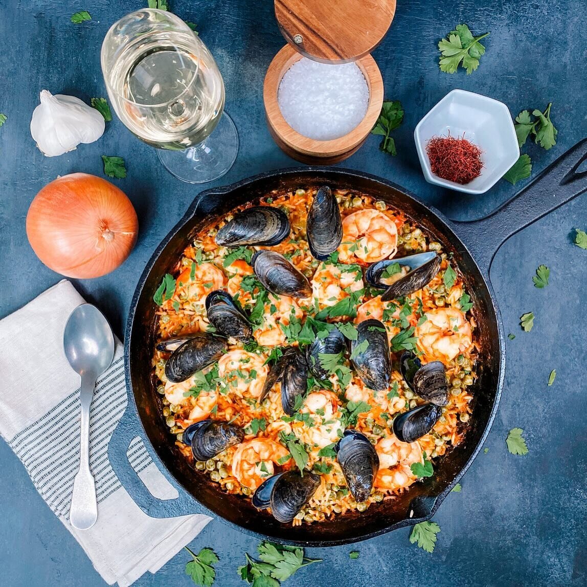 It&rsquo;s #PaellaDay which is one of my favorite dishes to make! 

Paella is a Spanish rice dish that may contain a variety of seafood and meat, although there are many variations and this one is focused on shellfish and uses rice. I have a deliciou