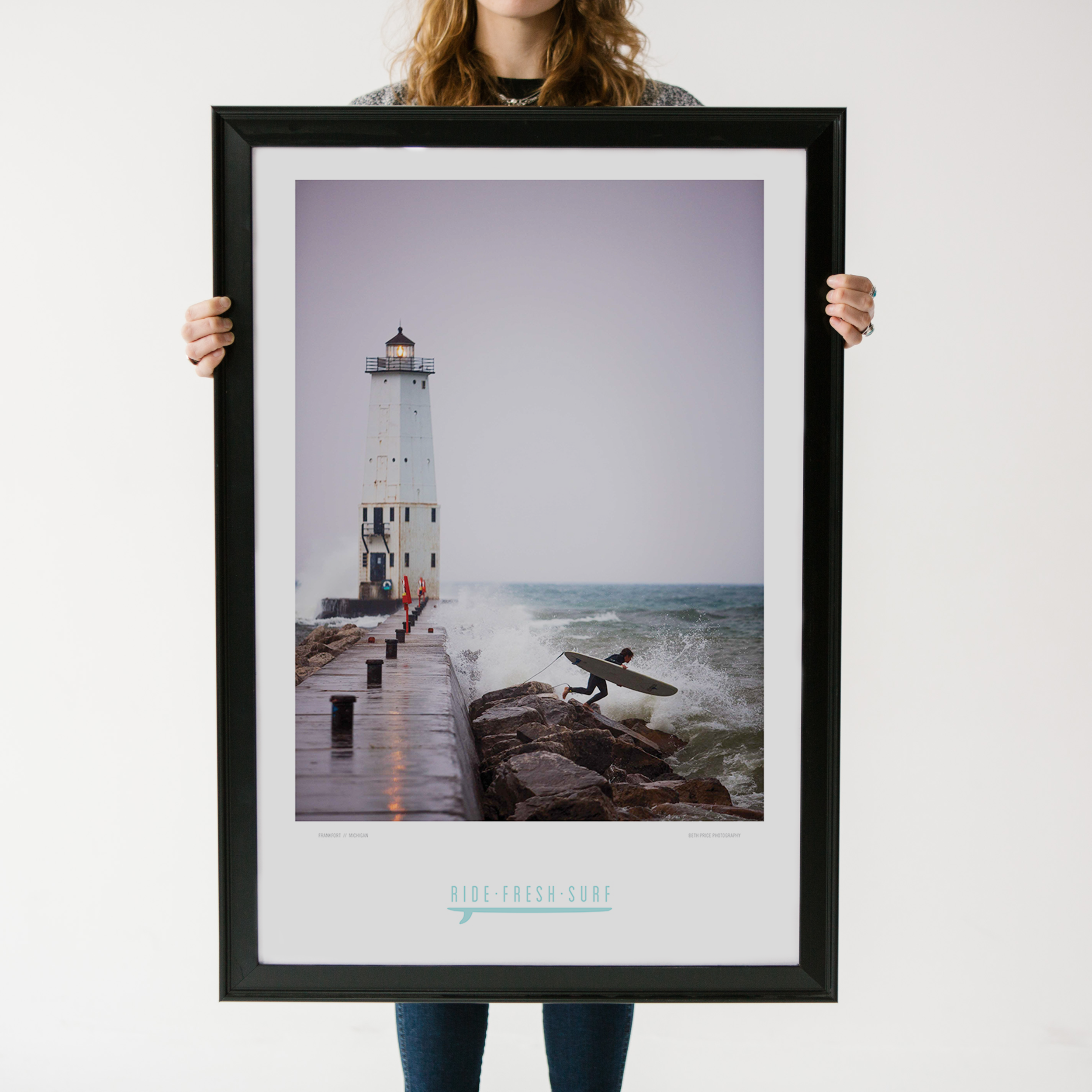 Ride Fresh Surf - Lighthouse Poster