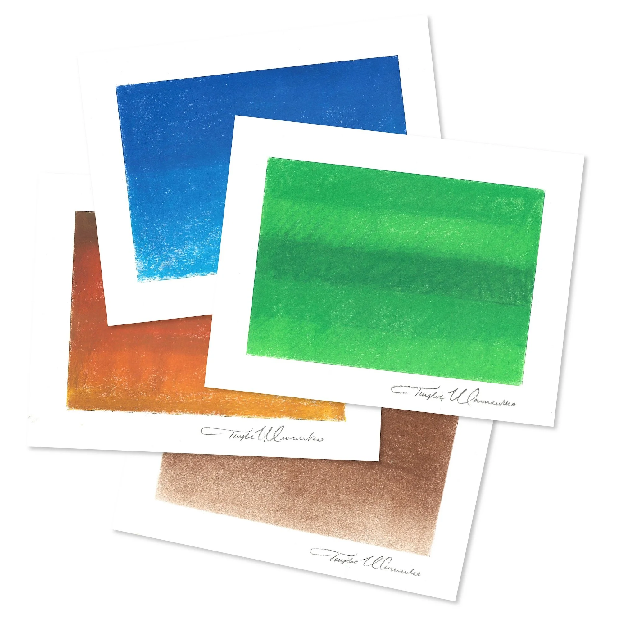 color studies - original oil pastel drawings
