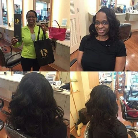 Client is wearing Spring Wave.