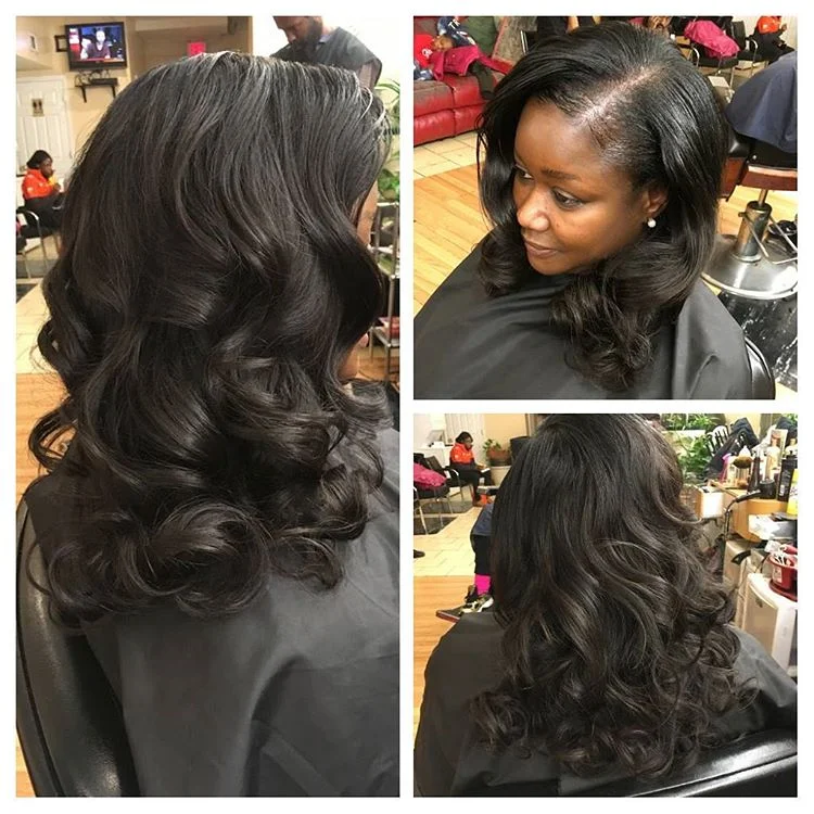 Our lovely #tsdhairgirl Dieynaba wearing @tsdhairextensions Spring Wave. Styled by @hairby2couture