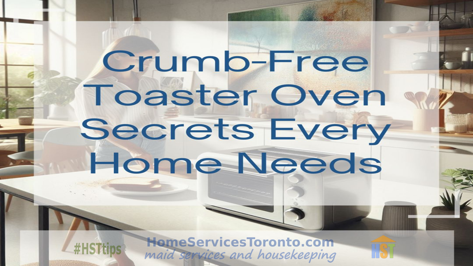 Clean toaster oven with no crumbs