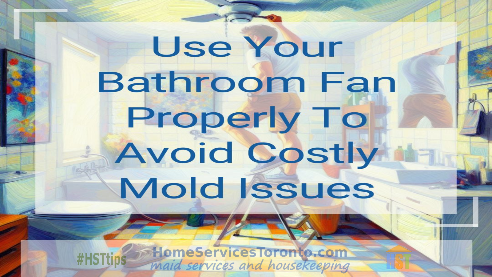 Bathroom fan preventing mold buildup