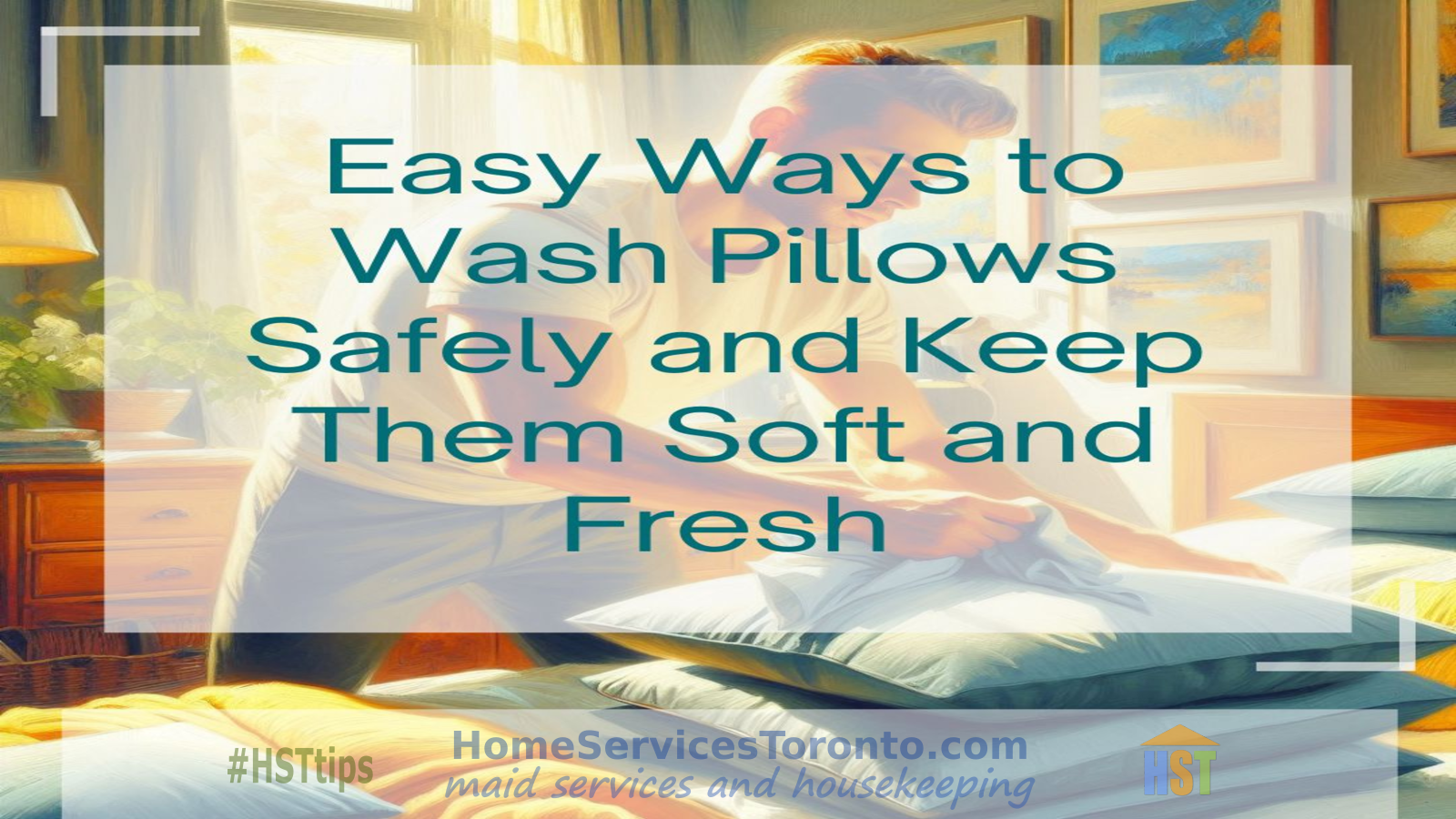 Freshly washed pillows staying soft and clean