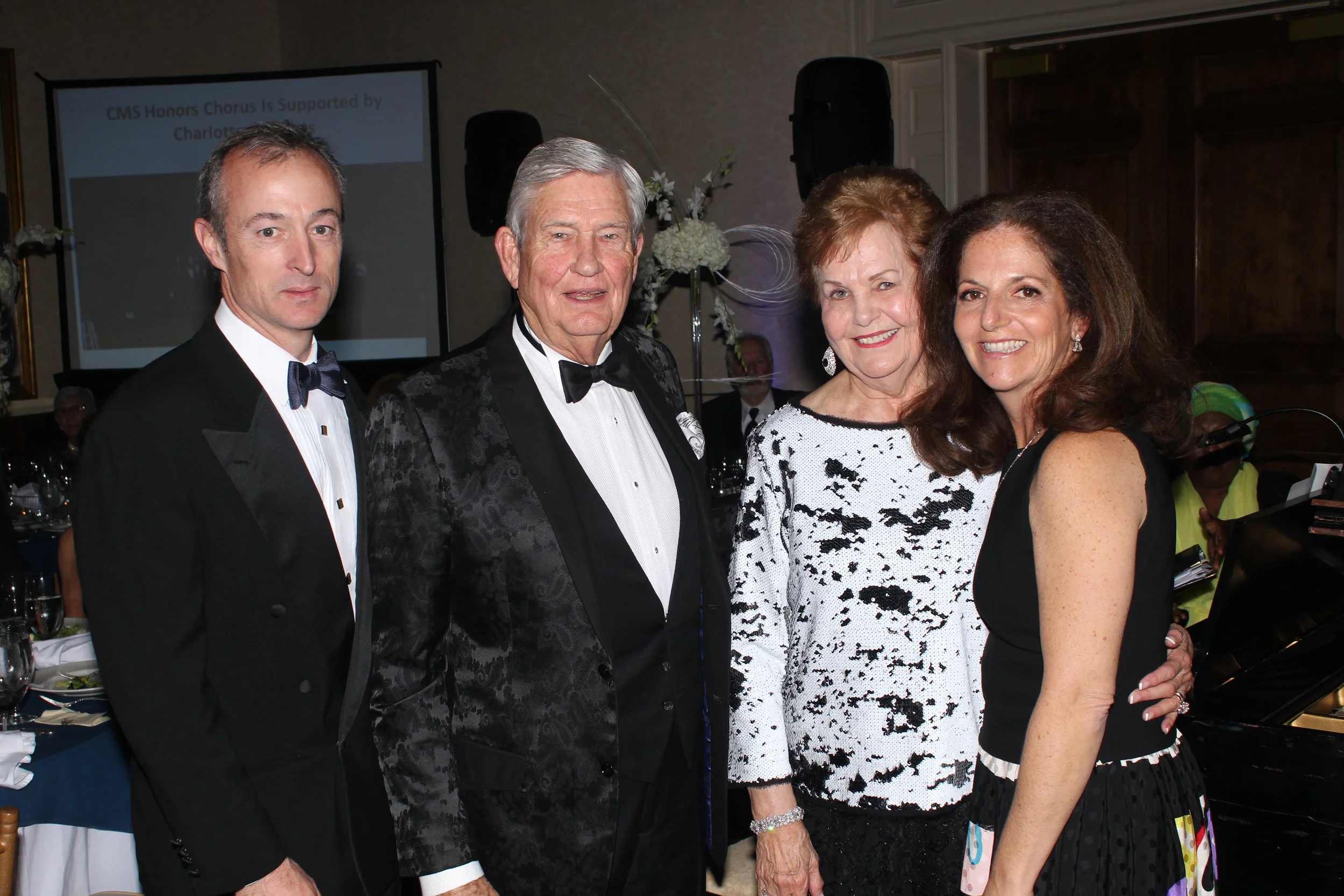 Bruce Schlernitzauer, longtime supporters Sam and Carolyn McMahon, and Leslie Schlernitzauer.