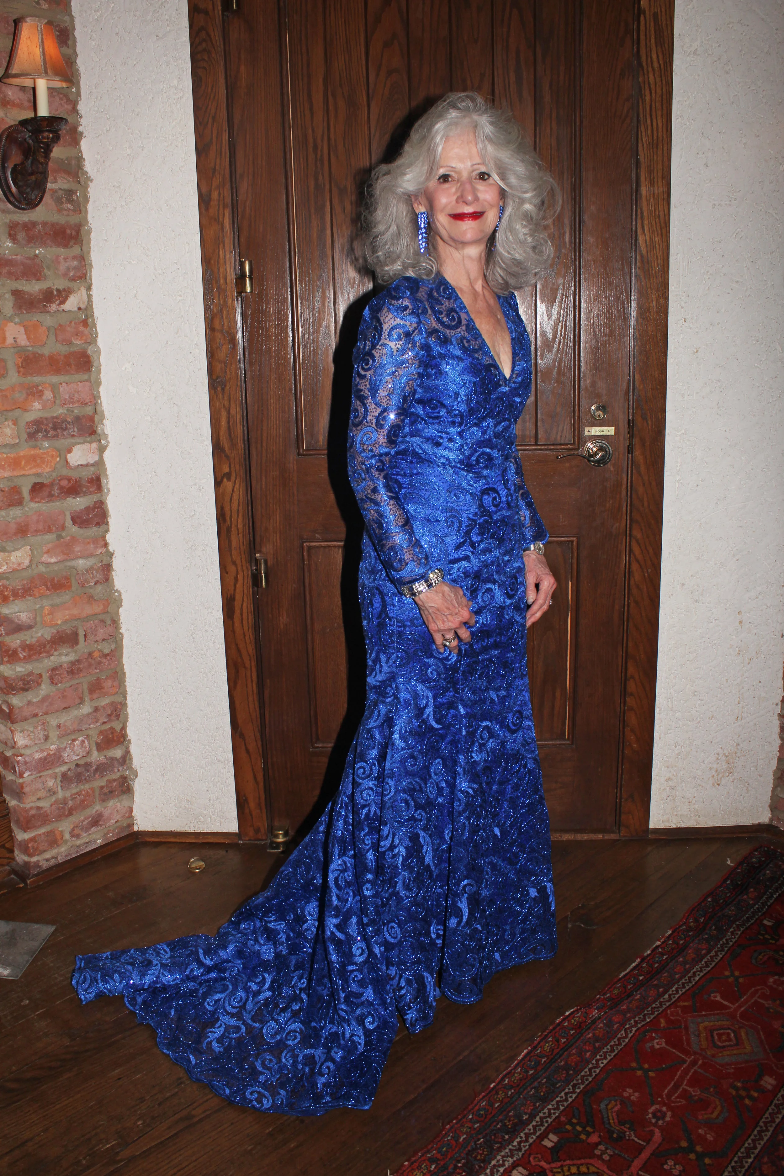 Board member Gail Brinn Wilkins in a custom Luis Machicao gown. 
