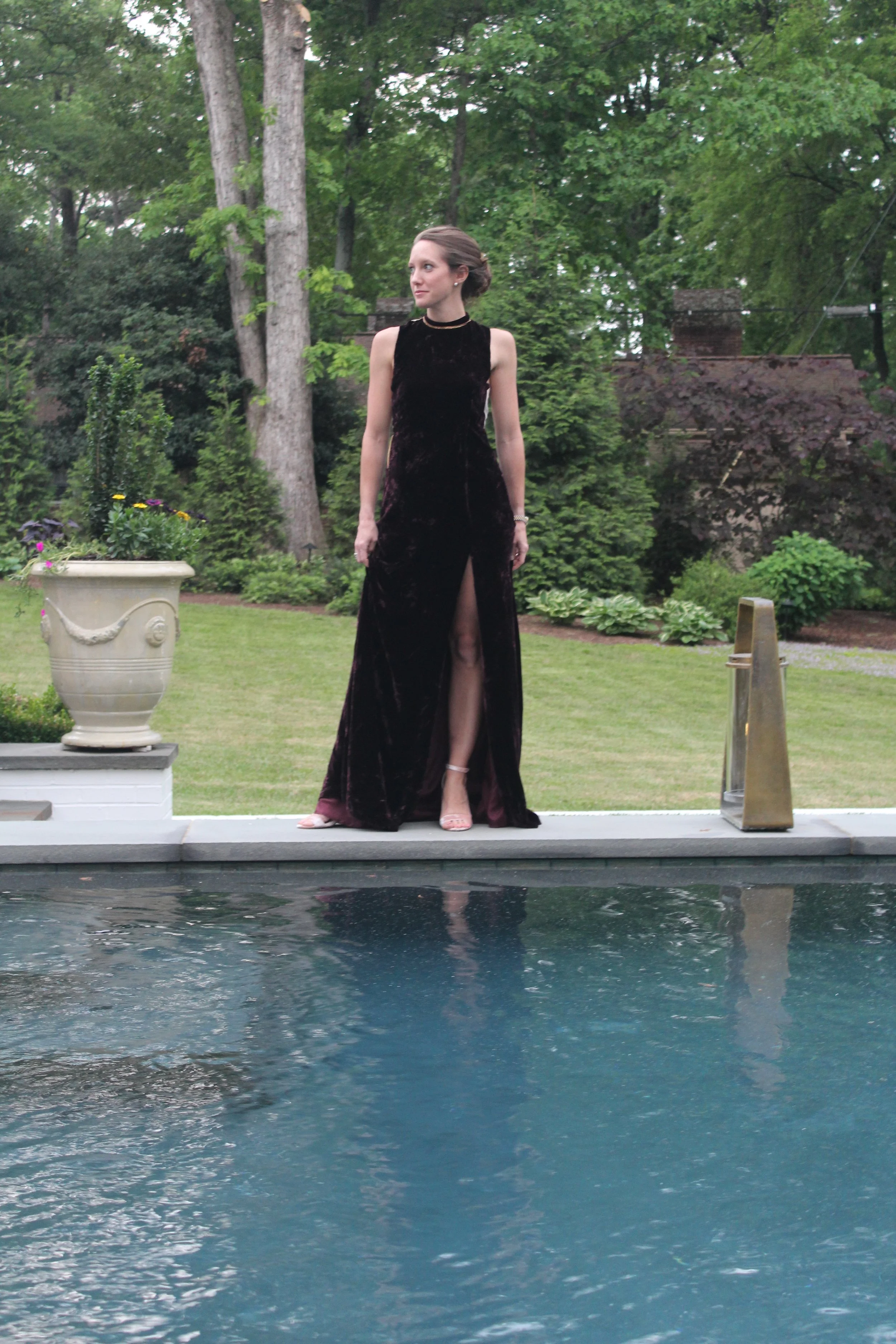 A handmade crushed velvet gown from the Fall 2017 Victoria Cullinan collection. 