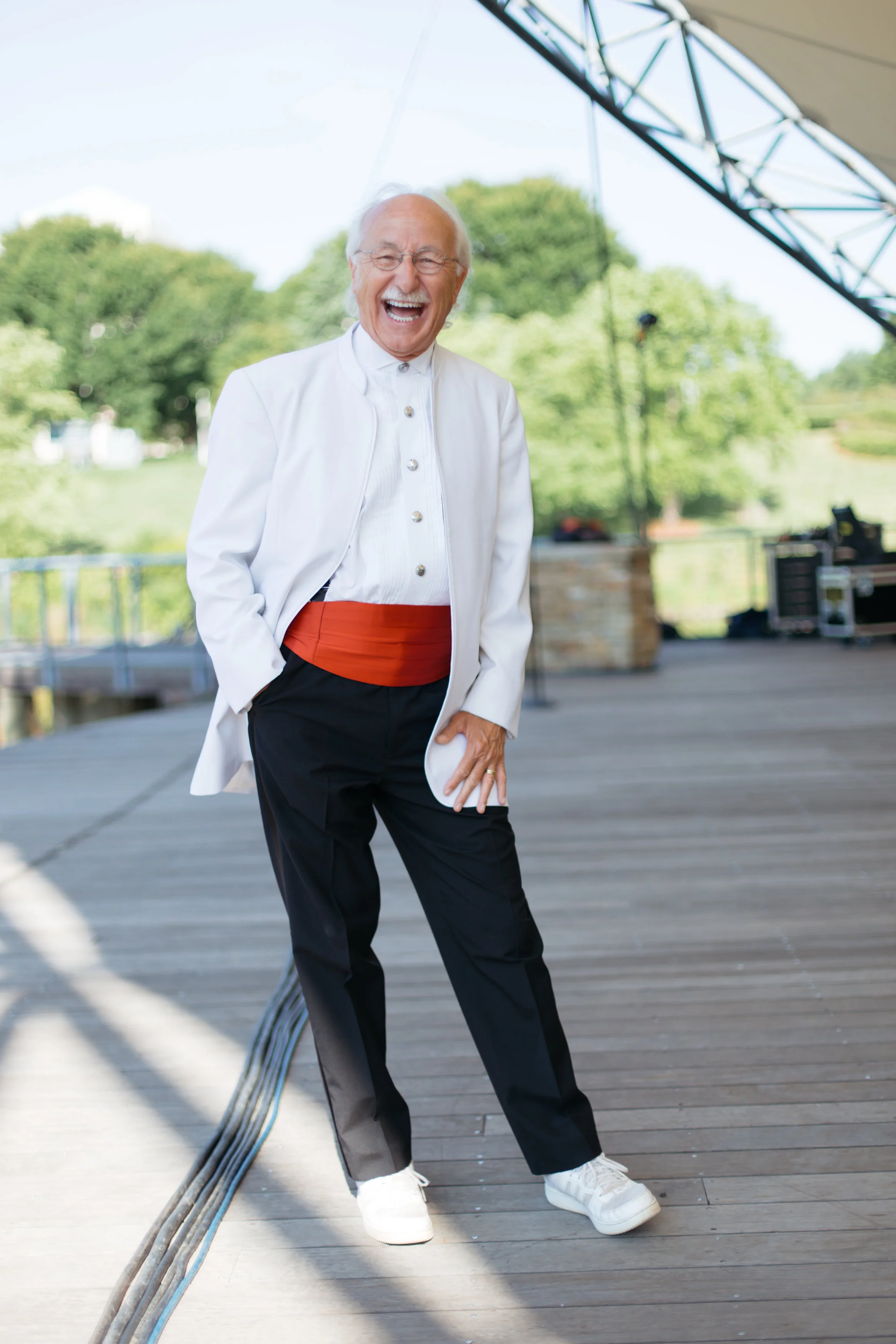 Albert-George Schram conducts the Charlotte Symphony's "Celebrate America" concert on July 1 at Symphony Park at SouthPark mall.