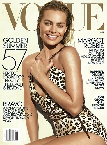 Sir John did the makeup for Margot Robbie's Vogue cover. 