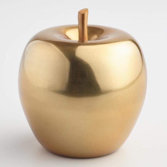  Gold Apple Decor, $11.99. World Market 