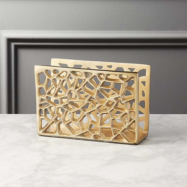  Marais Gold Letter Holder, $12.95. CB2 