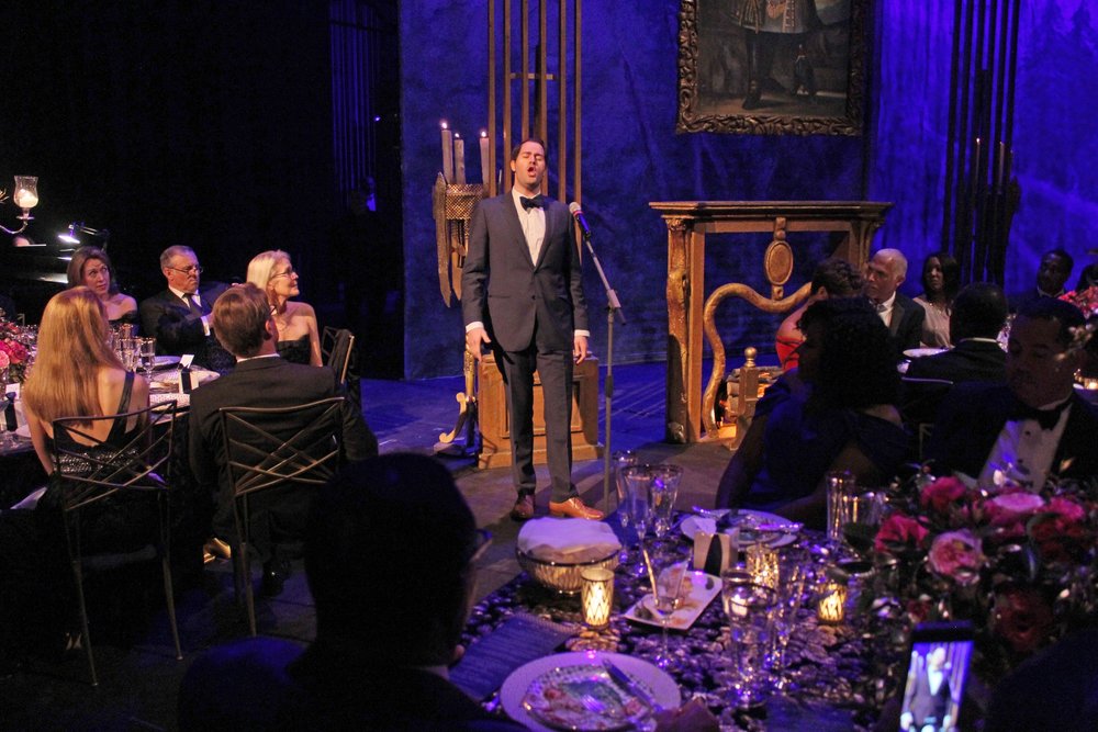  Star tenor David Walton performs during dinner.  