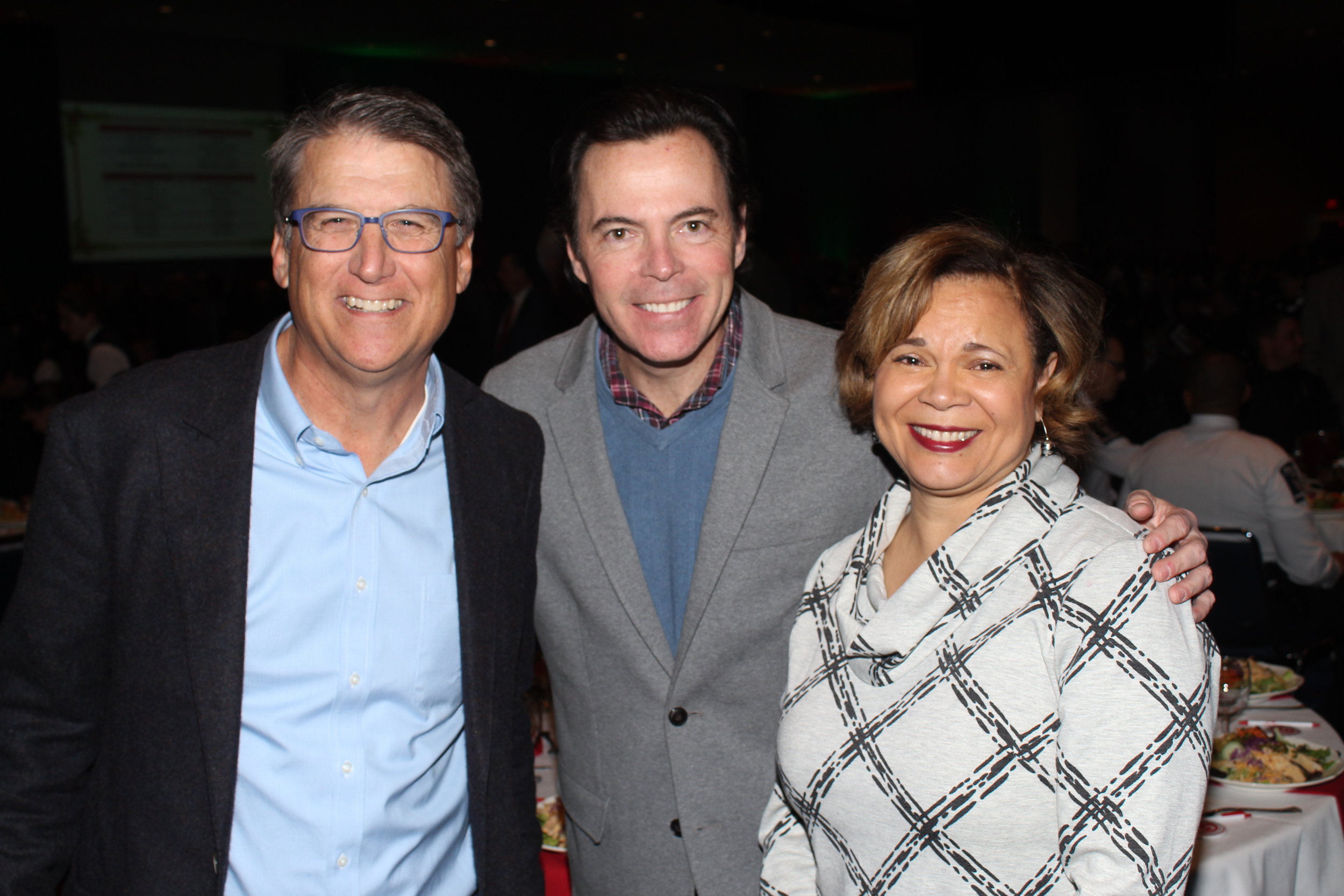 Pat McCrory, the former Mayor of Charlotte and N.C. Governor, left, with current Charlotte Mayor, Vi Lyles, right.