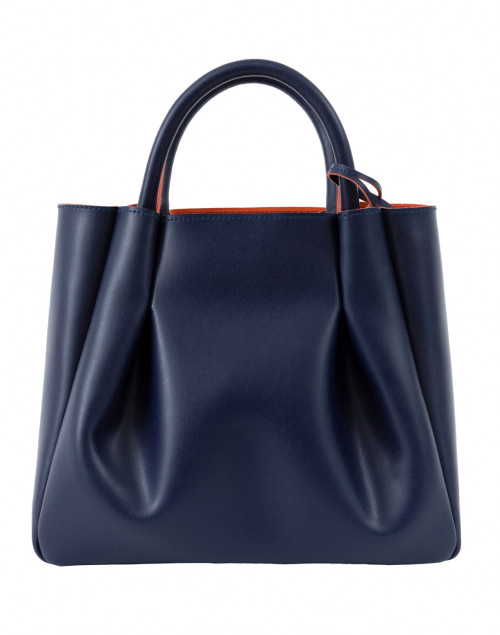   A go-anywhere handbag that’s durable yet timeless.  Alexandra de Curtis Midi Ruched Navy Tote, $669. 