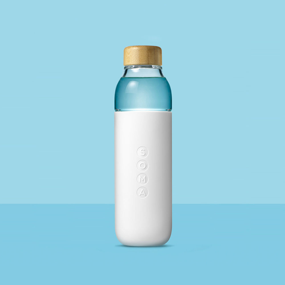  Purchase a glass water bottle from Soma and a donation will be made to Charity: Water, a nonprofit that supports safe drinking water projects globally. $30.   drinksoma.com  . 