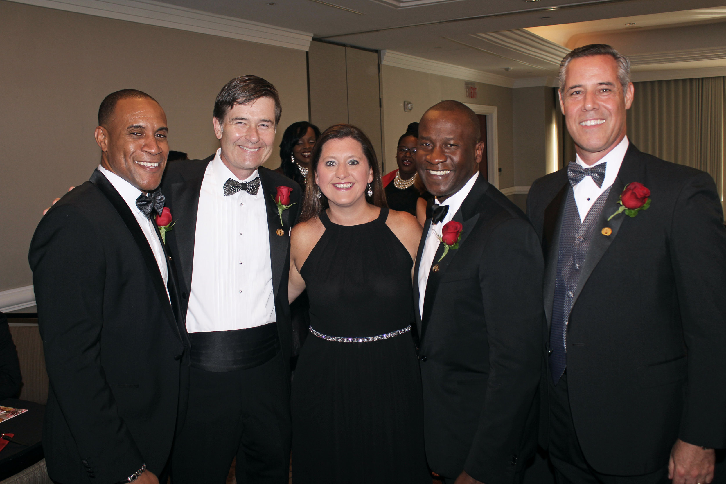  Christina Bickley with the American Diabetes Association in Charlotte surrounded by the Fathers of the Year.  