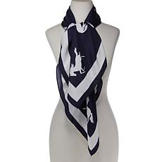  Horse Print Scarf in Navy, $26.82. Also available in Ivory.  