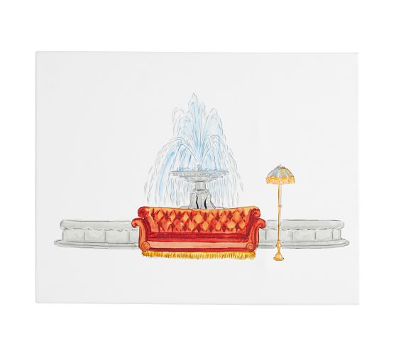  Fountain Scene Canvas Art Print, $149 