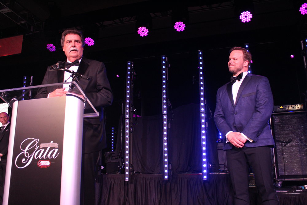  The evening was a tribute to NASCAR Vice Chairman Mike Helton, who was introduced by Marcus Smith.  