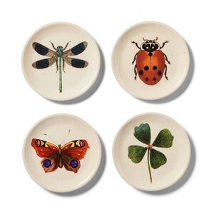  John Derian Insect Print Melamine Appetizer Plate, Set of Four, $8. 