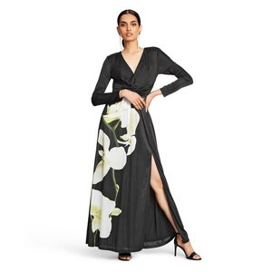  Altuzarra Floral Print Long Sleeve V-Neck Maxi Dress, $35. 