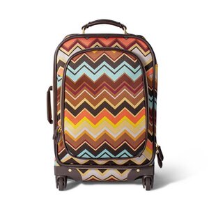  Missoni 22.5" Four-Wheel Rolling Zig Zag Print Carry-On Suitcase, $100. (A Four-Wheel Rolling Suitcase in Zig Zag Print is $160.) 