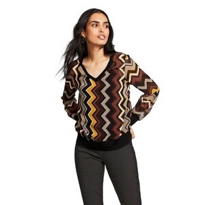  Missoni Zig Zag Long Sleeve V-Neck Blouse, $45. 