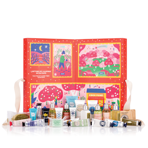   L’OCCITANE HOLIDAY SIGNATURE ADVENT CALENDAR: Each of the 24 doors have little gifts inside from the natural French beauty company including Shea Butter Hand Cream and Almond Shower Oil. $64. L’Occitane at SouthPark Mall or loccitane.com.   