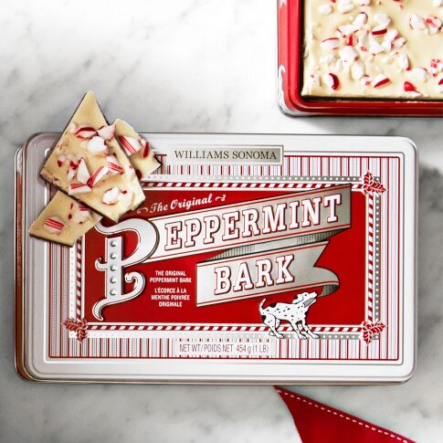   PEPPERMINT BARK: Williams Sonoma’s signature holiday treat is crafted in small batches. $29.95 for a 1 lb. tin. Williams Sonoma store at the Specialty Shops at SouthPark or online at williams-sonoma.com.   