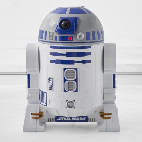   STAR WARS R2D2 POPCORN MAKER: Give snack time the intergalactic edge with a popcorn maker shaped like the famous droid. $99.95. williams-sonoma.com.  