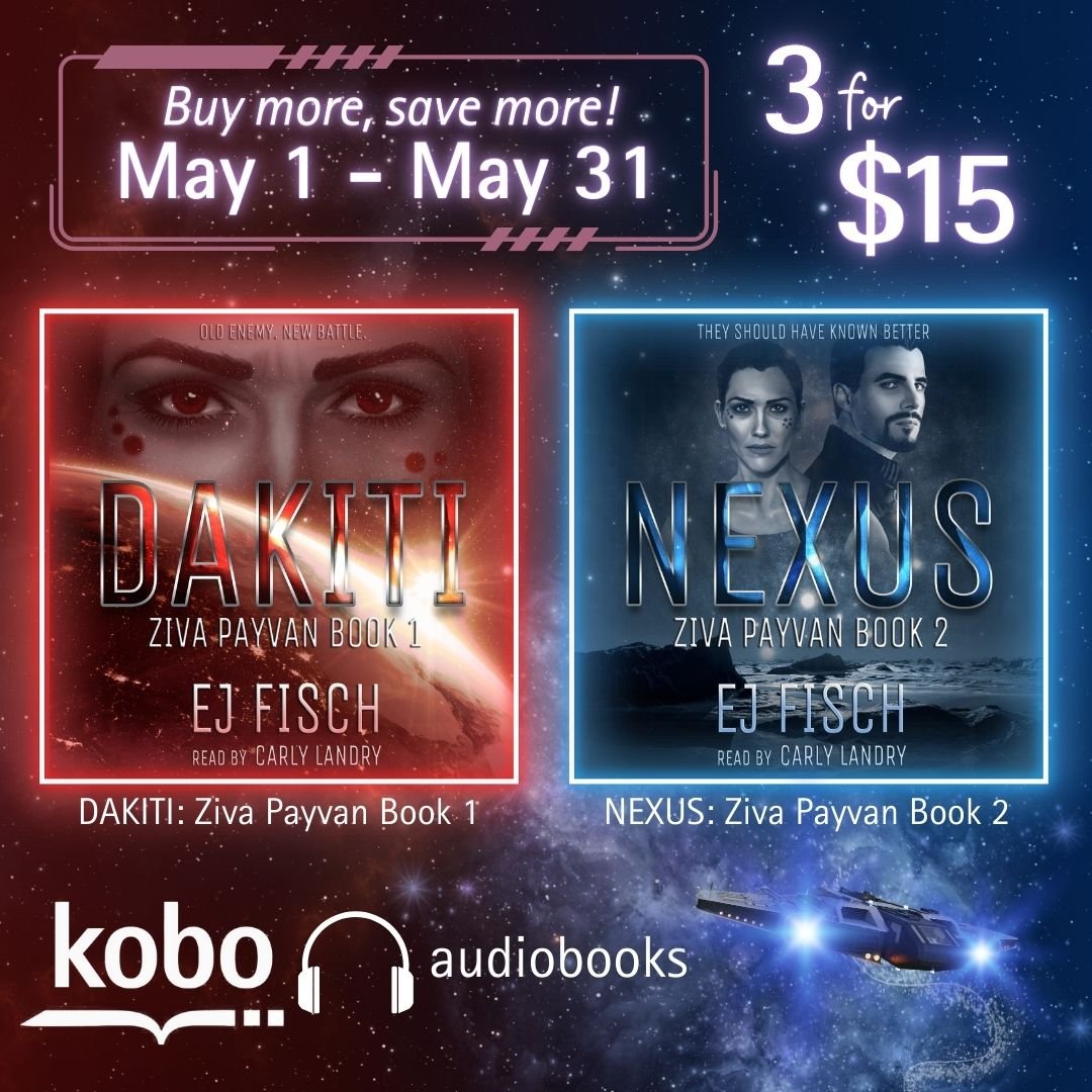 Looking for new audiobooks? Buy more, save more, all month long at Kobo! Just add any 3 participating titles to your cart and get them for a total of $15, regardless of individual retail price. Look for Dakiti and Nexus in the sci-fi section! 🔗in bi