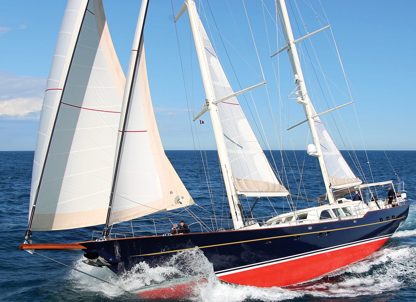KESTREL, a 106 foot cruising ketch designed by Ron Holland.